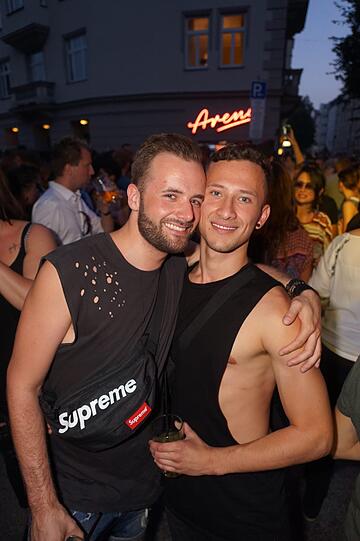 Christian und Sebastian beim Hans-Sachs-Straßenfest.