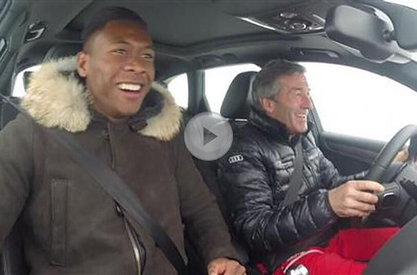 Hatten Spaß im Schnee: Dvid Alaba und Mario Götze durften am Hahnenkamm ein kleines Schleudertraining absolvieren.