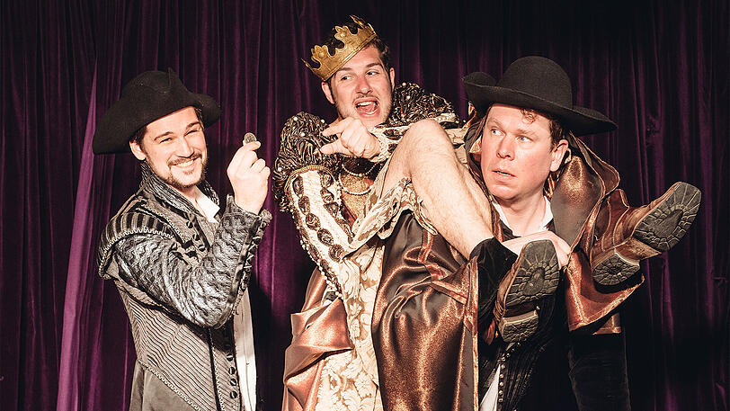 Max Beier, David Hang und Niels Klaunick in "Rosenkranz und Güldenstern sind tot"