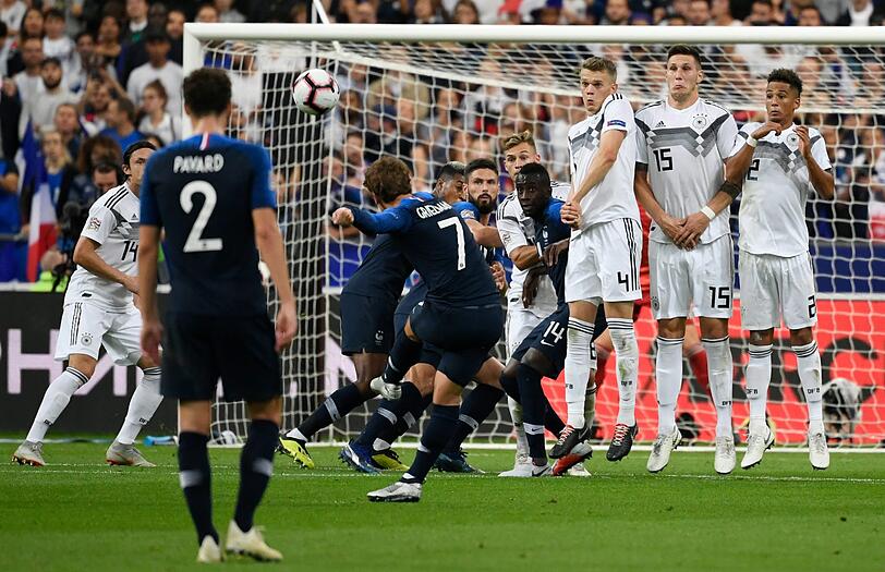 Antoine Griezmann erzielt einen Doppelpack gegen Deutschland.
