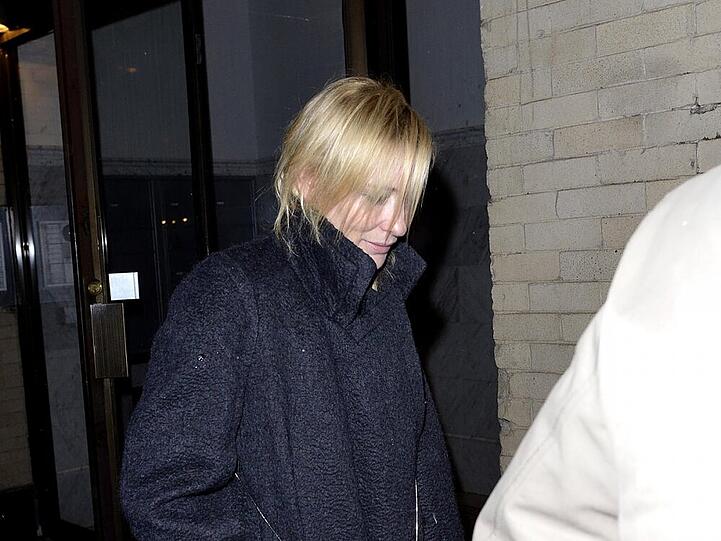 Cate Blanchett am Montag vor dem Wohnhaus von Mimi O'Donnell