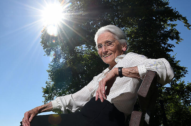 Die 90-jährige Annelie Dehnert-Hilscher: Das derzeitige Wetterhoch Annelie ist nach 90-jährigen Konstanzerin benannt.