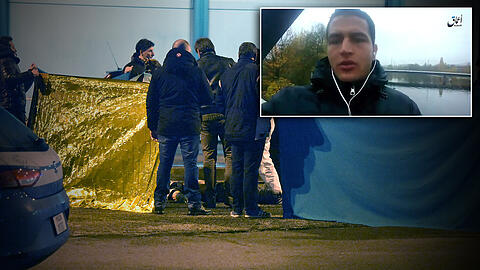 Die Leiche von Anis Amiri liegt in Mailand auf der Straße. Oben rechts ein Screenshot aus dem angeblichen Bekennervideo Amris.