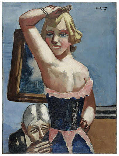 Max Beckmanns "Garderobe" von 1928, eine Dauerleihgabe aus Privatbesitz, reflektiert das sich Herrichten und Aufbrezeln. Max Beckmanns "Garderobe" von 1928, eine Dauerleihgabe aus Privatbesitz, reflektiert das sich Herrichten und Aufbrezeln.
