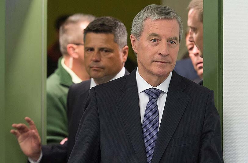 Jürgen Fitschen, der Co-Chef der Deutschen Bank, am ersten Verhandlungstag in München. (Archivbild)