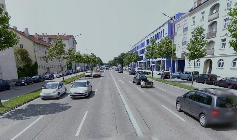 Hier an der Landsberger Straße wurden mehrere Autos aufgebrochen.