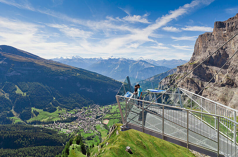 Bietet genug Platz für größere Gruppen: der Hot Spot Gemmi am Gemmipass im Schweizer Wallis.