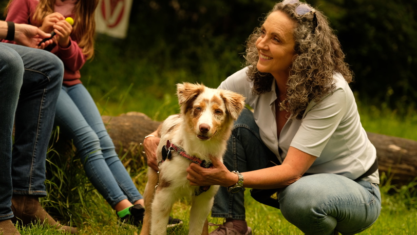 Tierärztin Astrid Schubert beim gewaltfreien Training in ihrer Hundeschule. Tierärztin Astrid Schubert beim gewaltfreien Training in ihrer Hundeschule.