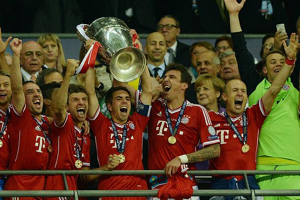 Gewann 2013 mit dem FC Bayern das Triple: Philipp Lahm. Gewann 2013 mit dem FC Bayern das Triple: Philipp Lahm.