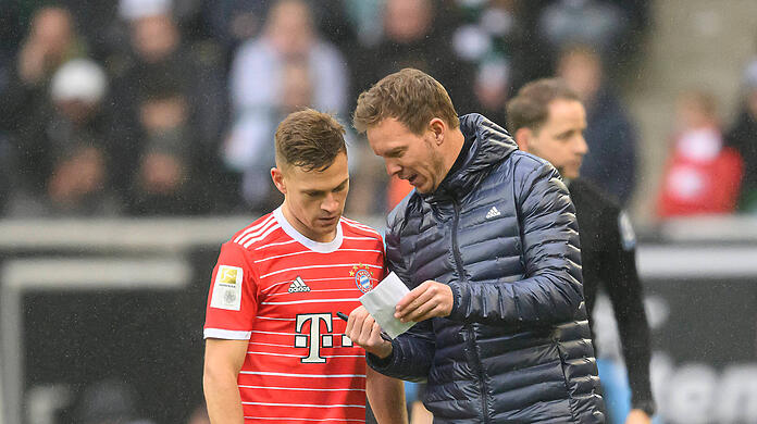 Joshua Kimmich (li.) und Julian Nagelsmann.