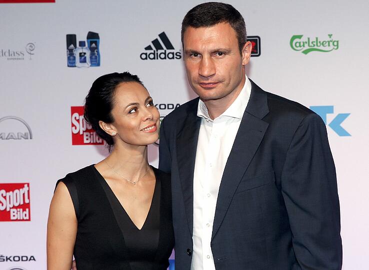 Der Boxer Vitali Klitschko und seine Frau Natalia