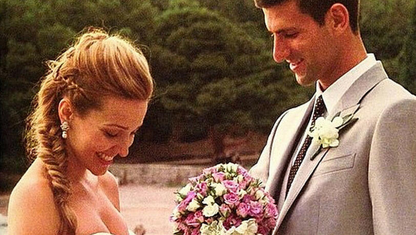 Im Juni heiratete Novak Djokovic seine Jugendliebe Jelena Im Juni heiratete Novak Djokovic seine Jugendliebe Jelena