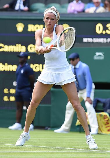 Camila Giorgi aus Italien ist auch schon ausgeschieden.