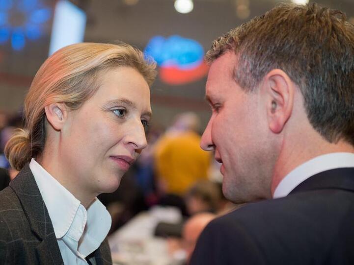 Alice Weidel und Björn Höcke bei einem Bundesparteitag der AfD.