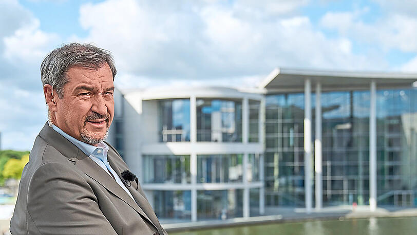 Ministerpräsident Markus Söder im Gespräch beim Sommerinterview der ARD in Berlin. Ministerpräsident Markus Söder im Gespräch beim Sommerinterview der ARD in Berlin.