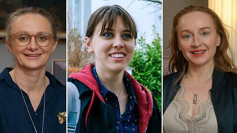 "So haben wir dich nicht erzogen" mit (v.l.): Gerti Drassl als Inka, Alina Schaller als Tochter Hedwig und Brigitte Hobmeier als Inkas Partnerin Balbina.