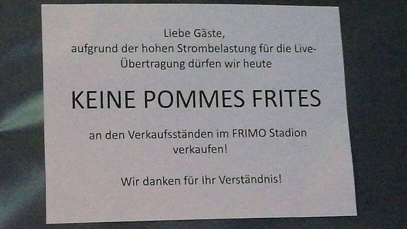 Es gibt wieder Pommes im Stadion!!!