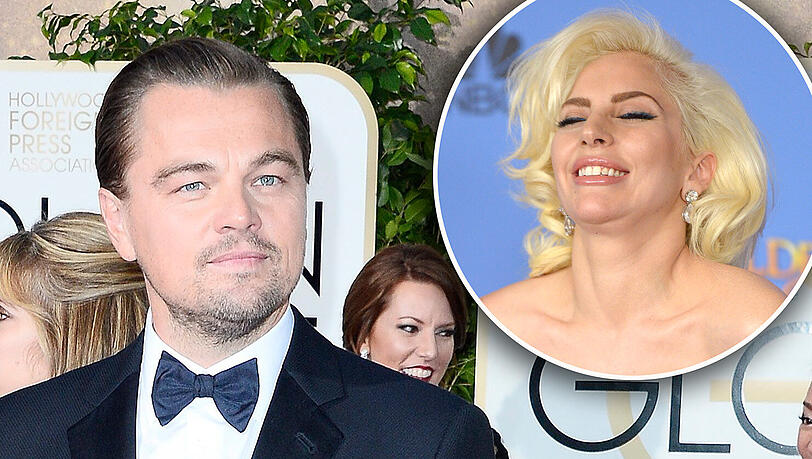 Leonardo DiCaprio wurde bei der Golden-Globe-Verleihung in Los Angeles unsanft von Lady Gaga angerempelt. Leonardo DiCaprio wurde bei der Golden-Globe-Verleihung in Los Angeles unsanft von Lady Gaga angerempelt.