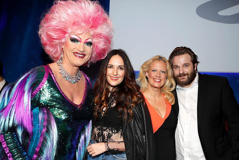 Olivia Jones, Johanna Klum, Barbara Schoeneberger und Erik Range (Gronkh)