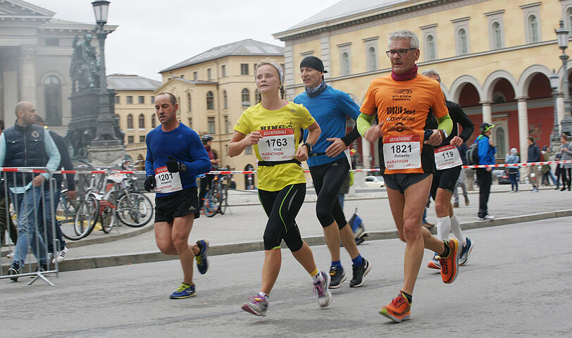 Die Münchner Innenstadt wurde am Sonntag zur Marathon-Strecke.