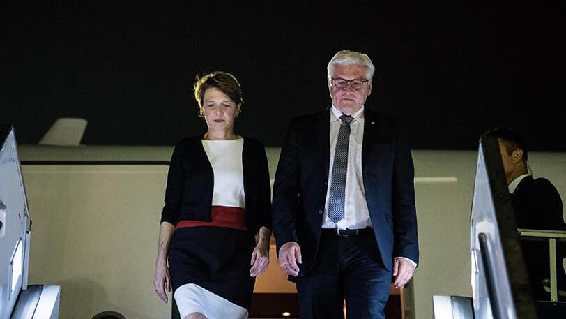 Bundespräsident Frank-Walter Steinmeier und seine Frau Elke Büdenbender in Tel Aviv.
