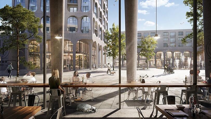 So soll das neue Stadtteilzentrum in Freiham aussehen.