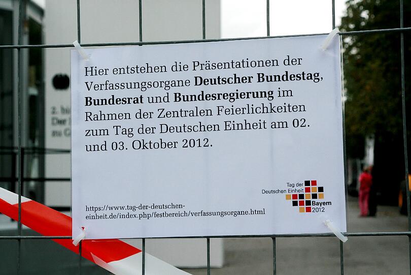 München bereitet sich für die große Feier zur Deutschen Einheit vor. Die Bilder