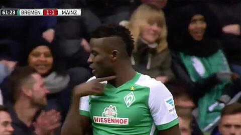 Nach dieser geschmacklosen Geste von Abwehrspieler Papy Djilobodji droht Werder Bremen neues Ungemach.