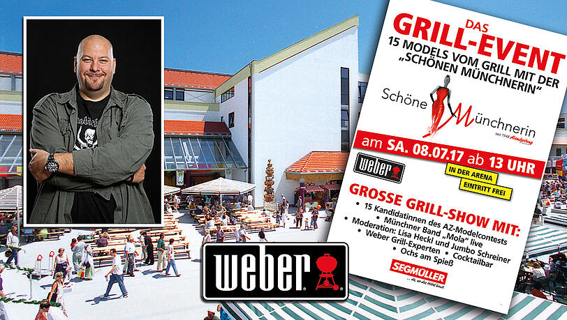 Jumbo Schreiner heizt am Samstag mit den AZ-Models den Grill bei Segmüller an. Jumbo Schreiner heizt am Samstag mit den AZ-Models den Grill bei Segmüller an.