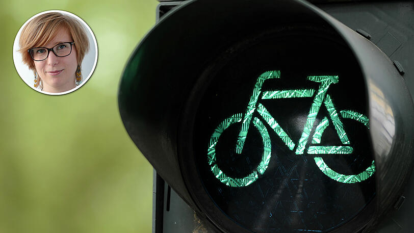 Die Vize-Lokalchefin hält nicht viel von der grünen Welle für Fahrradfahrer auf der Schellingstraße.