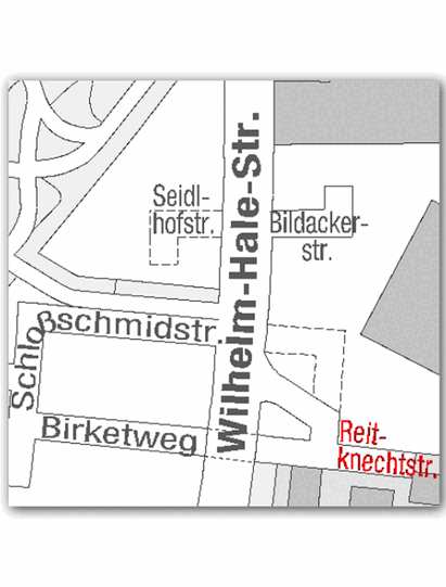 Hier verläuft die Reitknechtstraße in Neuhausen.