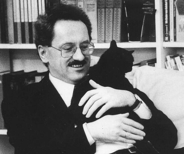 Der Katzenfreund: Überall bei Udes sind Katzen. Sogar für den OB-Wahlkampf 1999 muss dieses Haustier auf einer Karte herhalten.