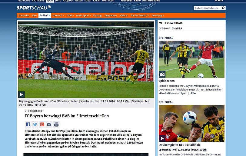 FC Bayern bezwingt den BVB: sportschau.de