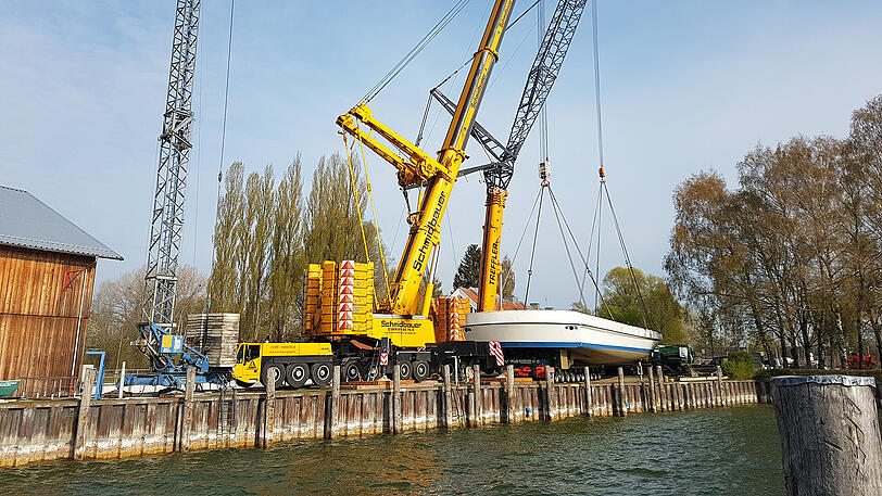 Am Mittwochmorgen wurde die neue "MS Utting" ins Wasser gelassen. Die Bilder vom Ammersee.