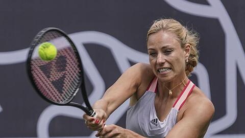 Hat noch keine Pläne für die Rückkehr auf die Tennis-Tour: Angelique Kerber bei einem Show-Kampf in Bad Homburg.