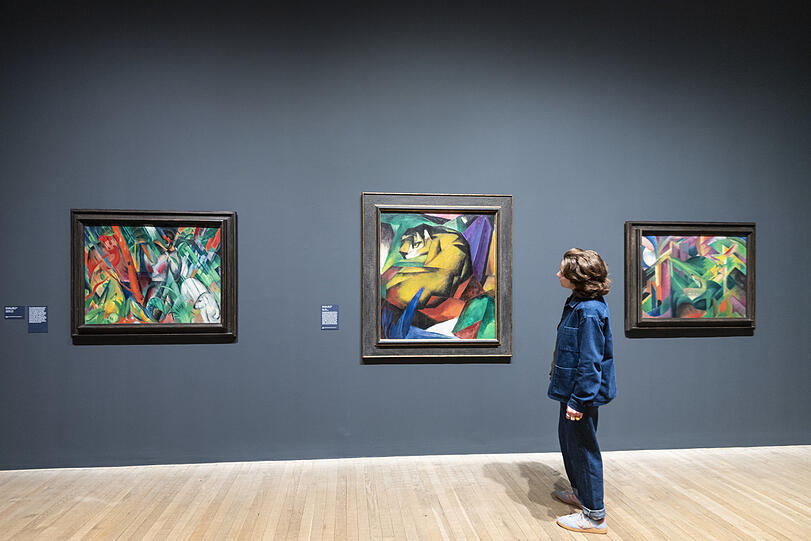 Die Ausstellung "Expressionists. Kandinsky, Münter and the Blue Rider" in der Tate Modern. Sie ist in London vom 25. April bis 20. Oktober zu sehen.