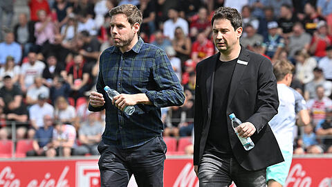 Sportchef Dr. Christian Werner (l.) und Argirios Giannikis stießen im Laufe der Saison zu den Löwen.