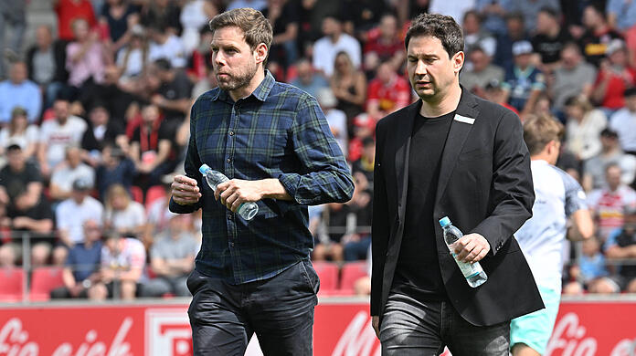 Sportchef Dr. Christian Werner (l.) und Argirios Giannikis stießen im Laufe der Saison zu den Löwen.