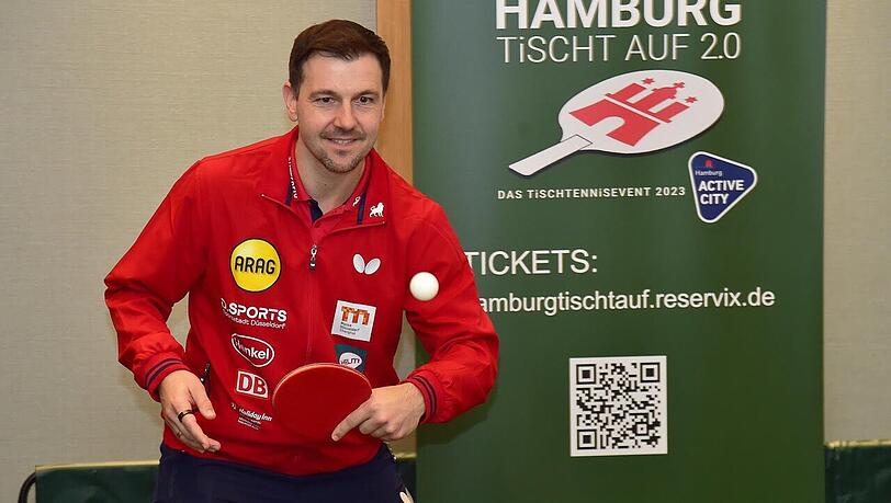 Timo Boll in Hamburg beim Spiel. Timo Boll in Hamburg beim Spiel.