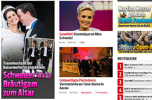 Die Schweizer Boulevardzeitung Blick schreibt eher missgünstig über das "Schaulaufen der Royals und der US-Gelifteten."
