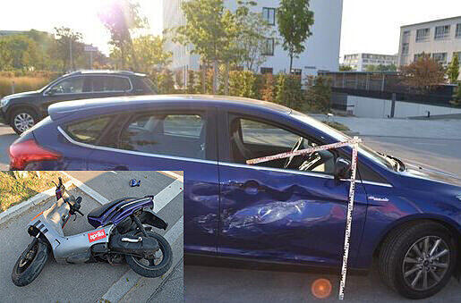 Mit einem geklauten Roller verursachte ein 25-Jähriger einen Unfall. Dabei stand er noch dazu unter Drogen.