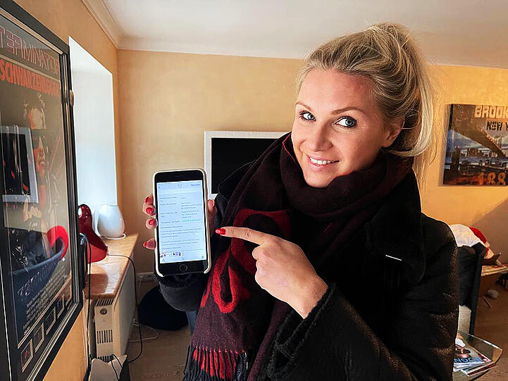 Magdalena Brzeska freut sich über das negative Testergebnis.