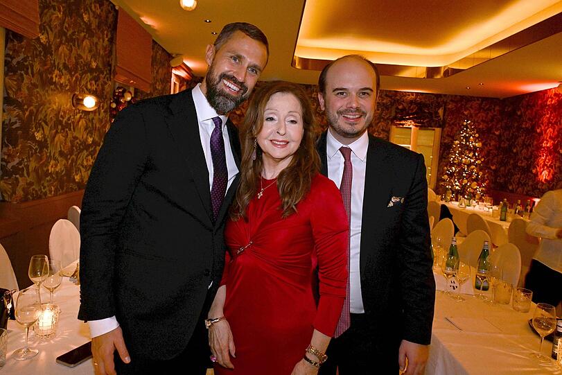 Polit-Berater Daniel Funke, Weltstar Vicky Leandros und PR-Profi Benjamin Bartz