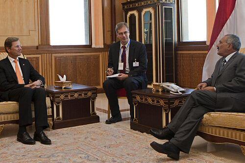 Guido Westerwelle (l.) und Ali Abdullah Salih