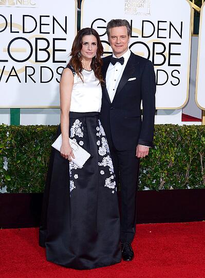 Colin Firth mit seiner Frau Livia
