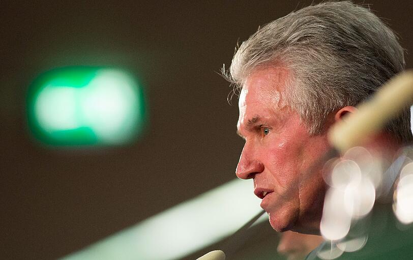 Jupp Heynckes auf der Pressekonferenz in Berlin.