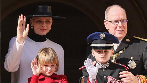 Jacques und Gabriella von Monaco mit ihren Eltern Charlène von Monaco und Albert II.