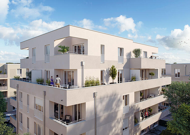 Sämtliche Wohnungen mit Balkon | Loggia, Terrasse oder Dachterrasse.