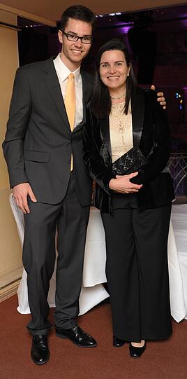 Gastronomenball im Bayerischen Hof: Steffi Spendler und Sohn Johannes.