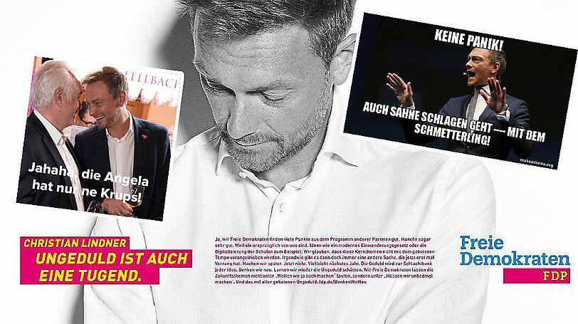 Die Wahlplakate der FDP und Christian Lindner als Coverboy lassen das Internet explodieren.